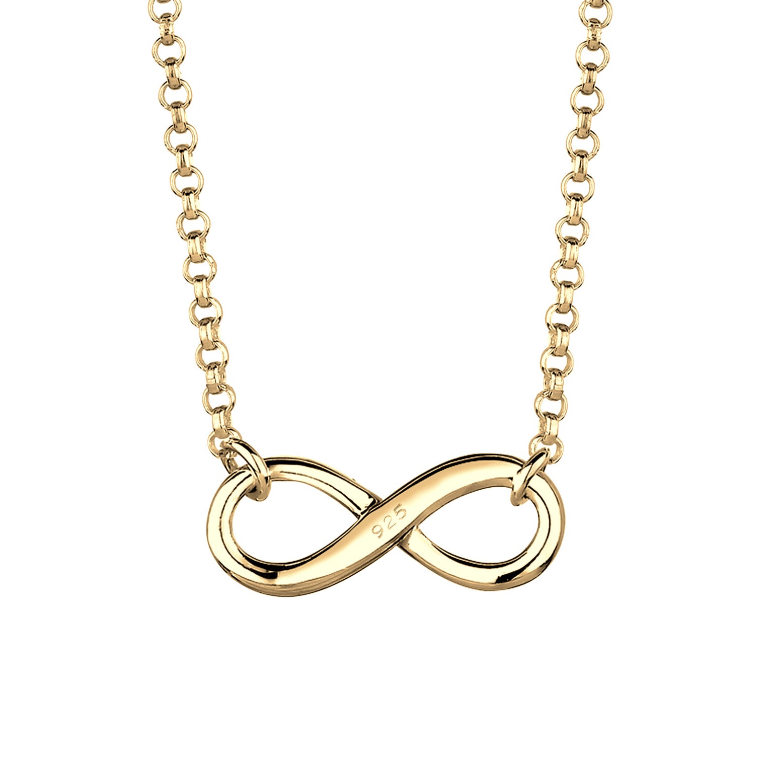 Gold - Elli | Halskette Infinity | 925 Sterling Silber vergoldet