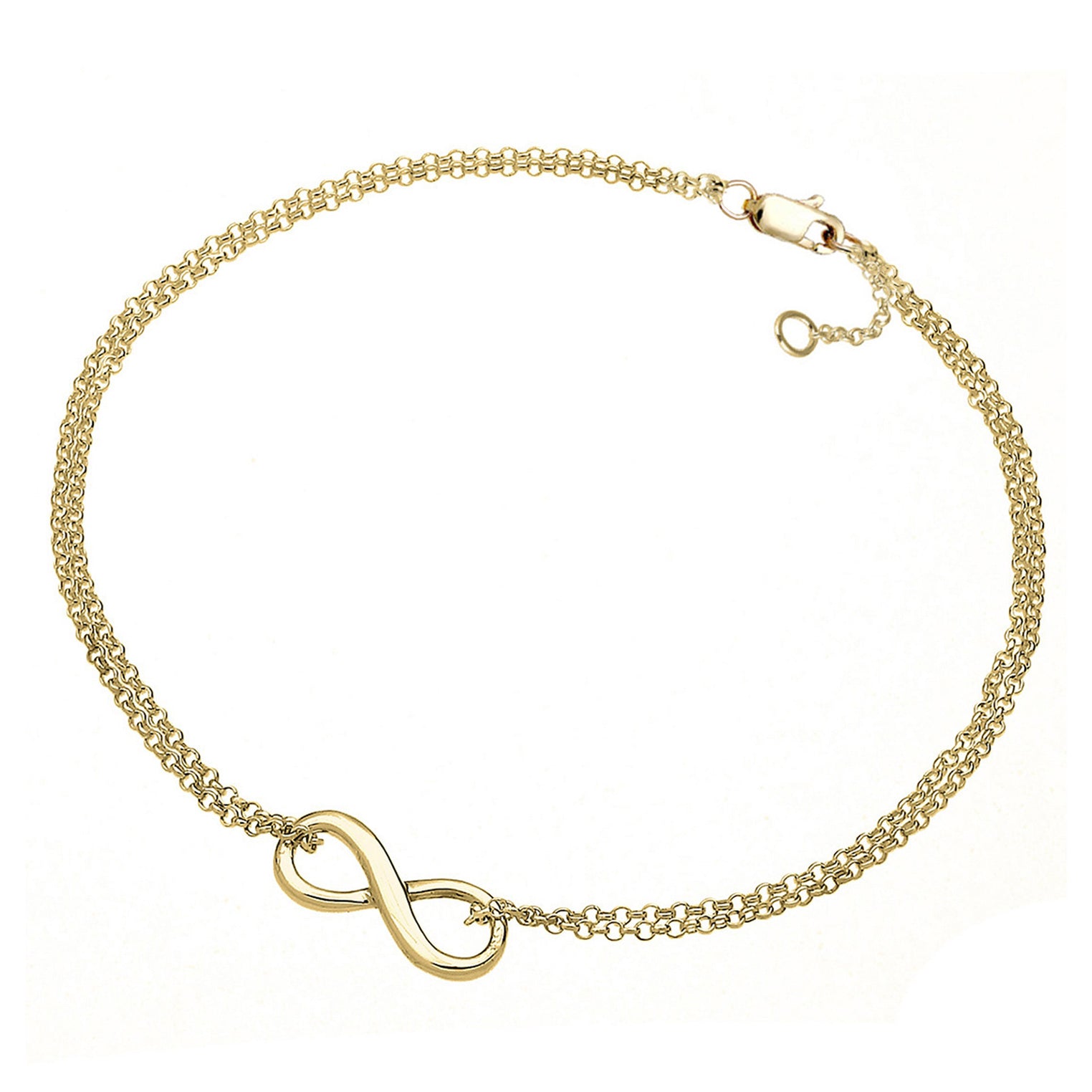 Gold - Elli PREMIUM | Armband Infinity | 375 Gelbgold