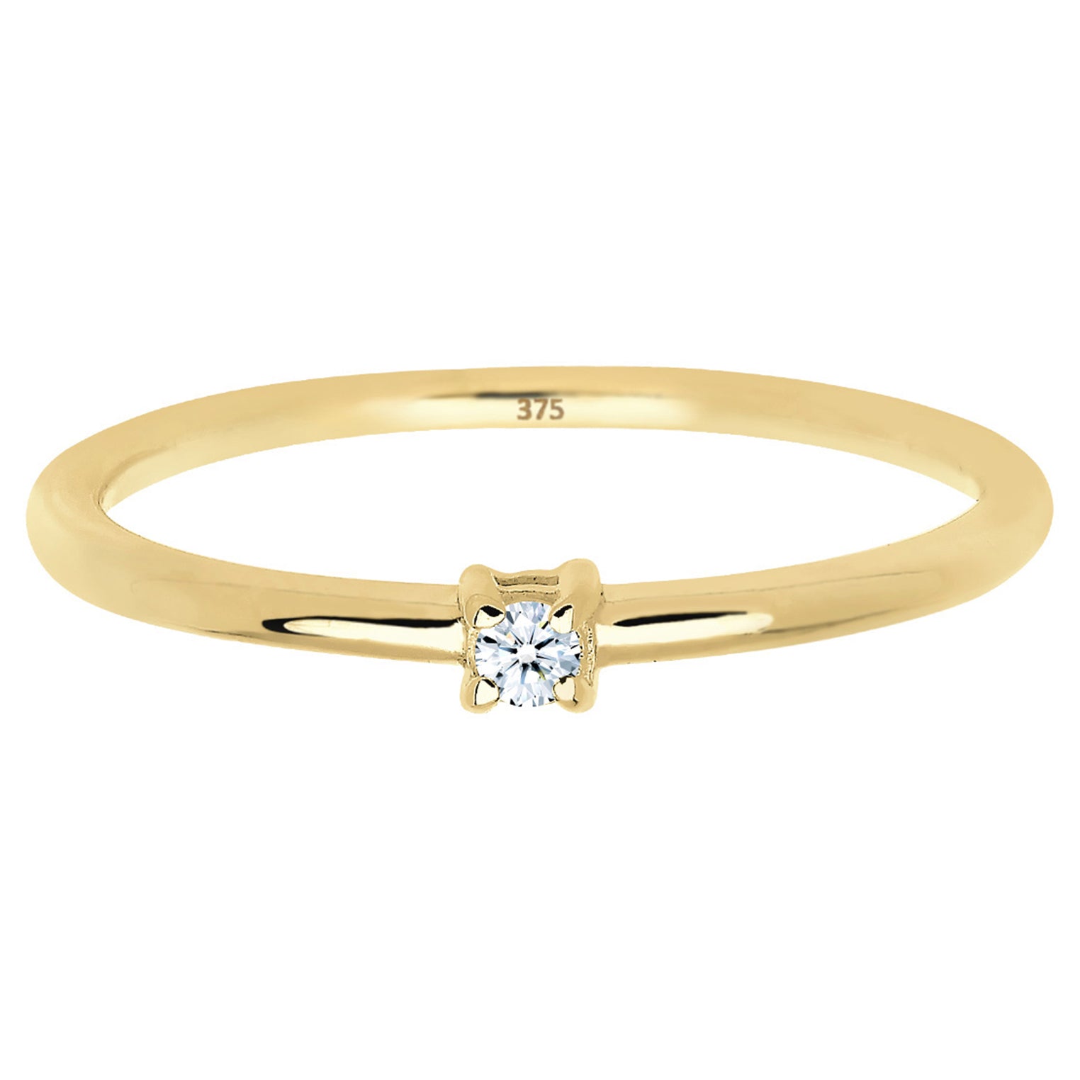 Weiß - Elli DIAMONDS | Verlobungsring | Diamant ( Weiß, 0,03 ct ) | 375 Gelbgold