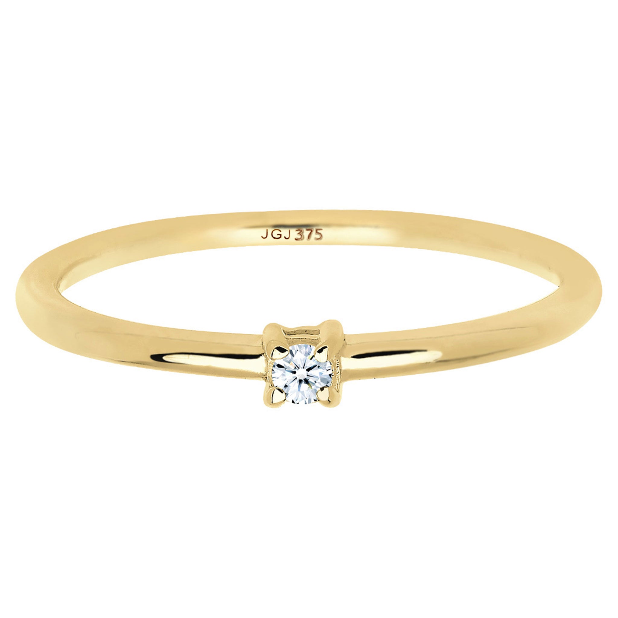 Weiß - Elli DIAMONDS | Verlobungsring | Diamant ( Weiß, 0,03 ct ) | 375 Gelbgold