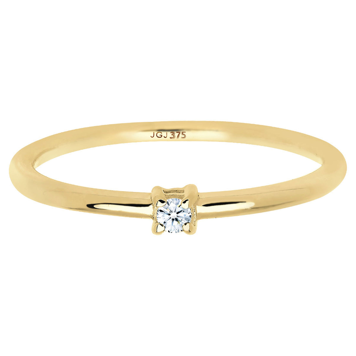 Weiß - Elli DIAMONDS | Verlobungsring | Diamant ( Weiß, 0,03 ct ) | 375 Gelbgold