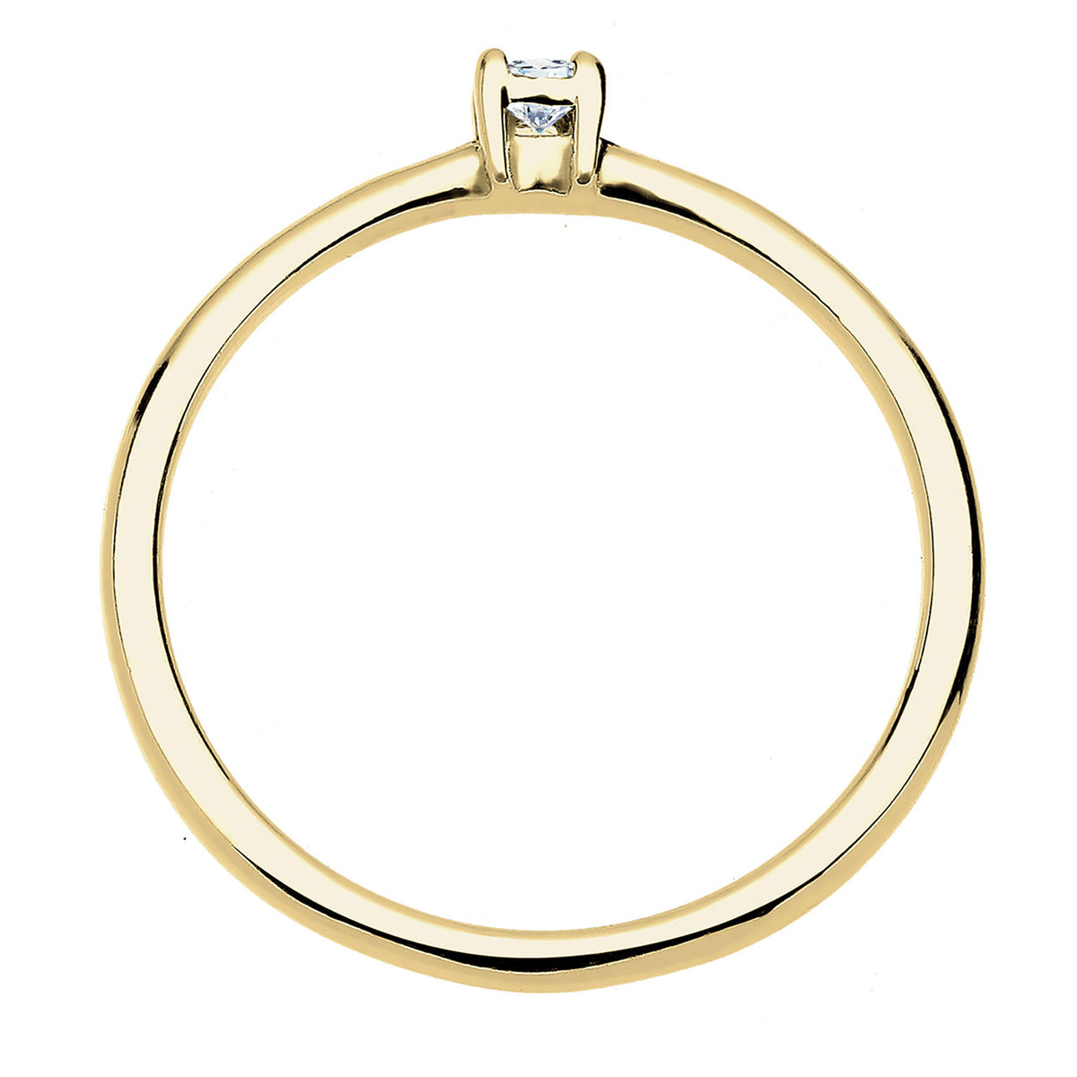Weiß - Elli DIAMONDS | Verlobungsring | Diamant ( Weiß, 0,03 ct ) | 375 Gelbgold
