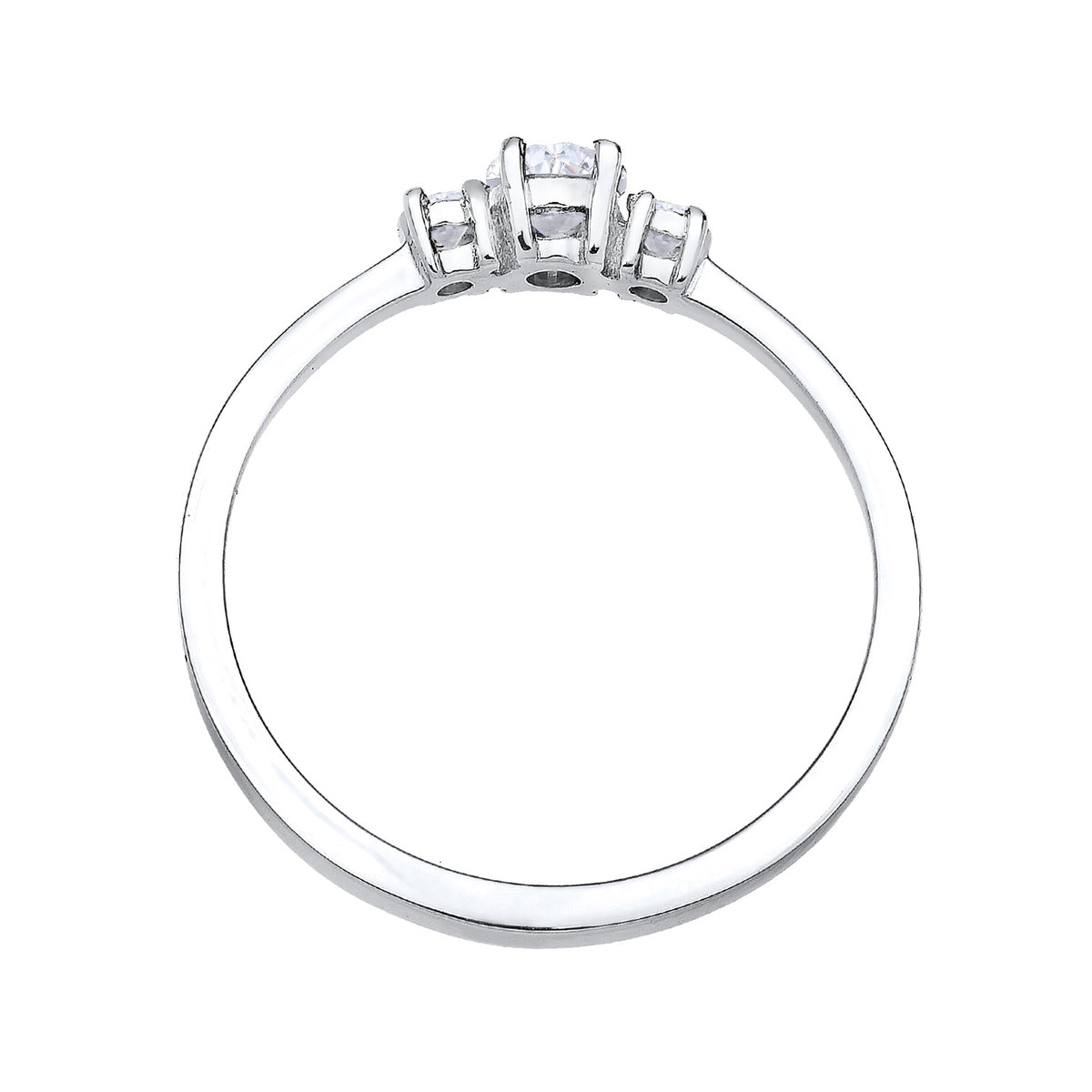 Silber - Elli | Ring | Zirkonia ( Weiß ) | 925er Sterling Silber