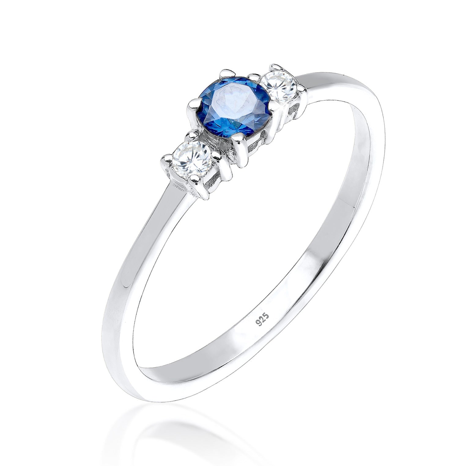 Silber - Elli | Ring | Saphir ( Blau ) | 925er Sterling Silber