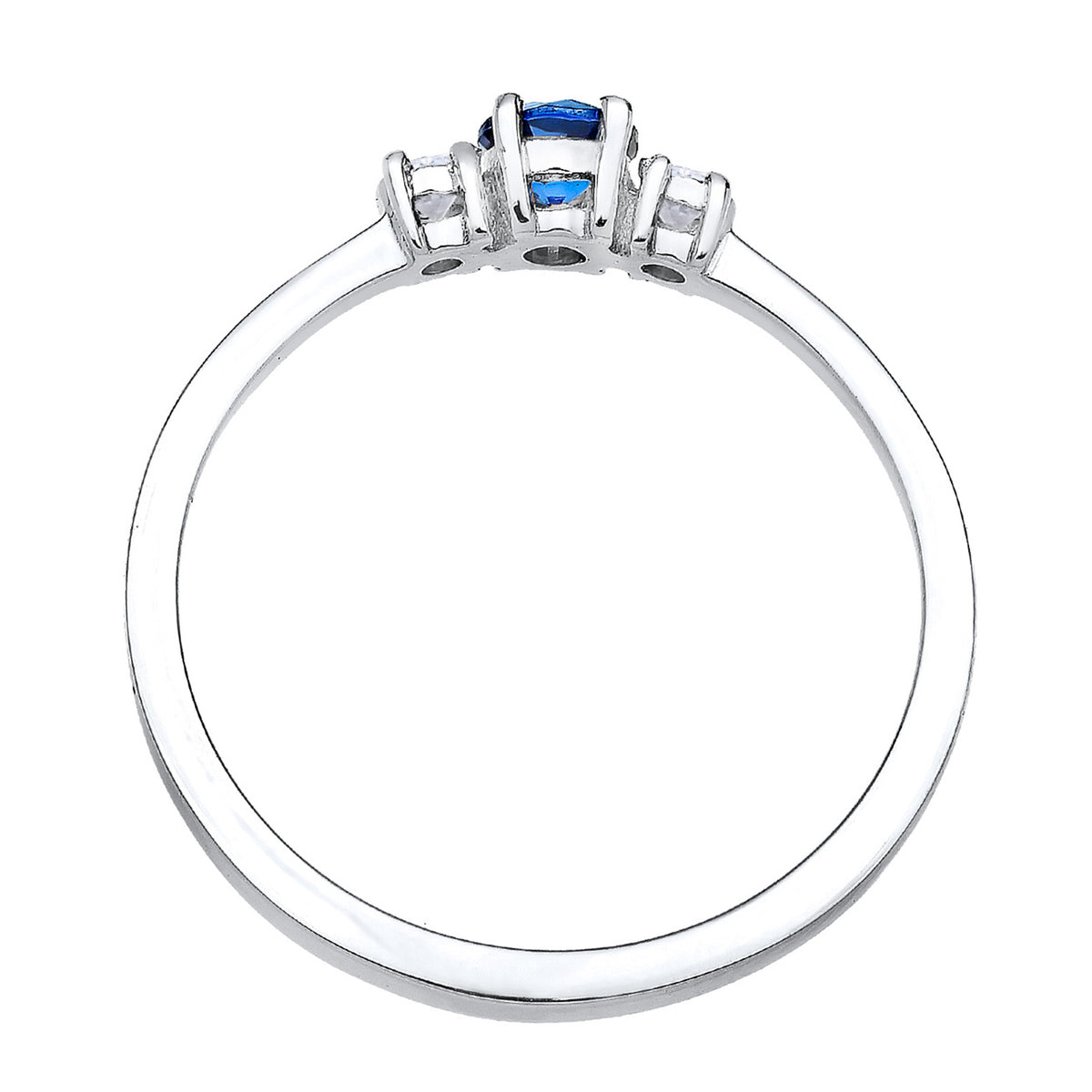 Silber - Elli | Ring | Saphir ( Blau ) | 925er Sterling Silber