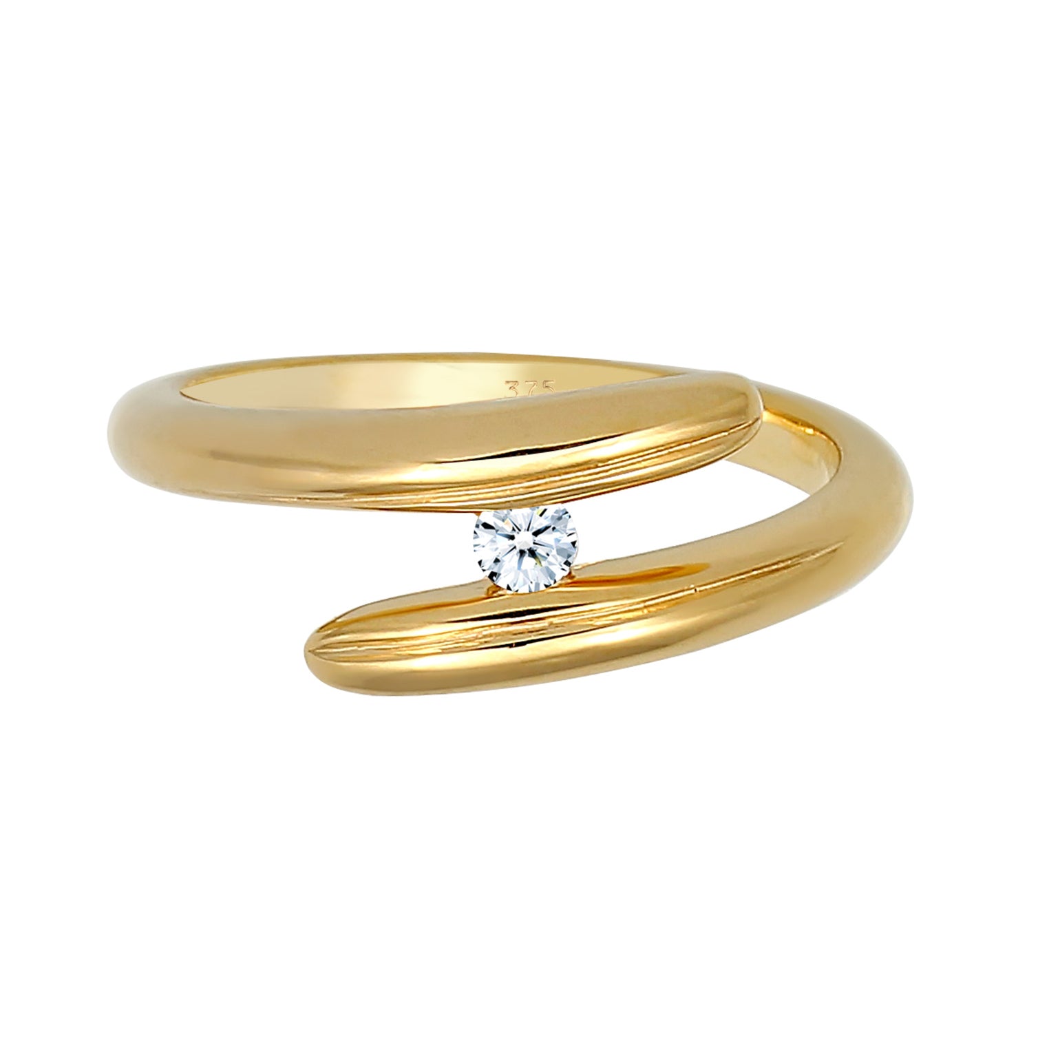 Weiß - Elli DIAMONDS | Verlobungsring | Diamant ( Weiß, 0,06 ct ) | 375 Gelbgold