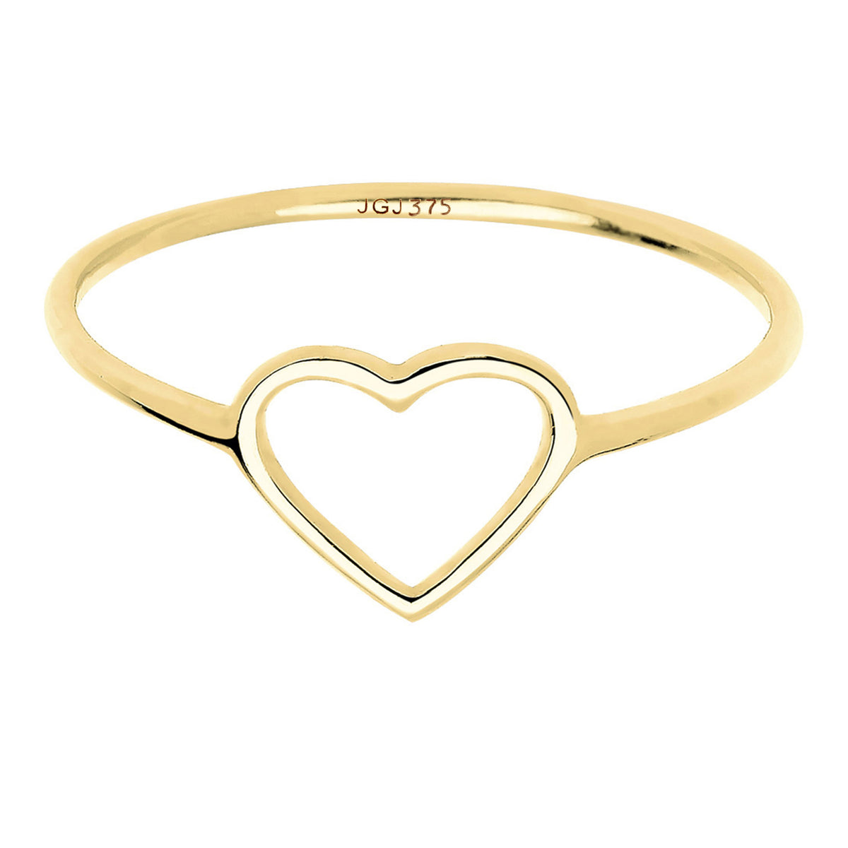 Gold - Elli PREMIUM | Ring Herz | 375 Gelbgold