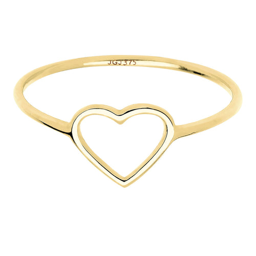 Gold - Elli PREMIUM | Ring Herz | 375 Gelbgold