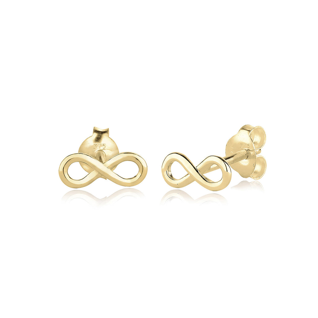 Gold - Elli PREMIUM | Ohrstecker Infinity | 375 Gelbgold