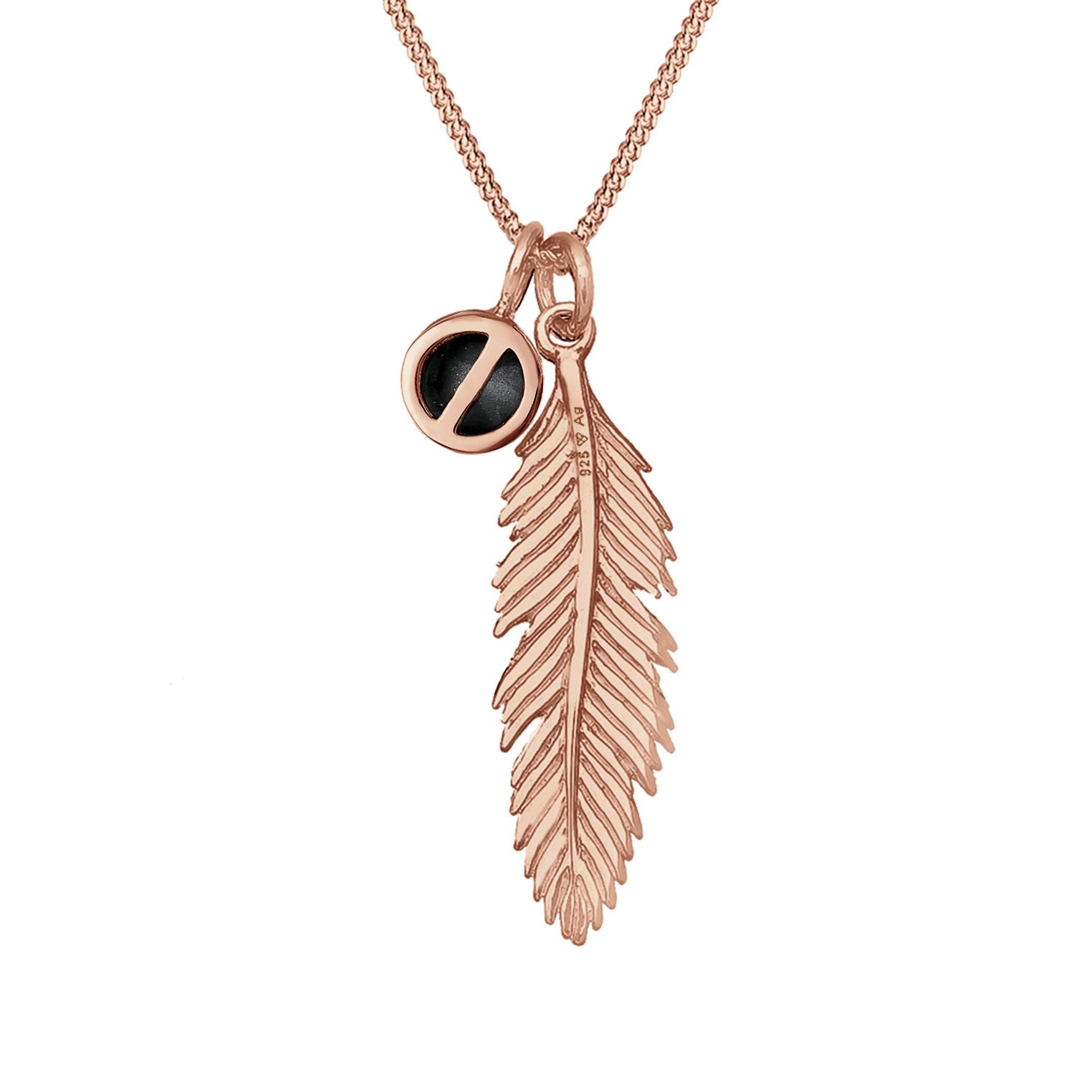 Roségold - Elli | Halskette | Kristall (Braun) | 925 Sterling Silber Rosegold