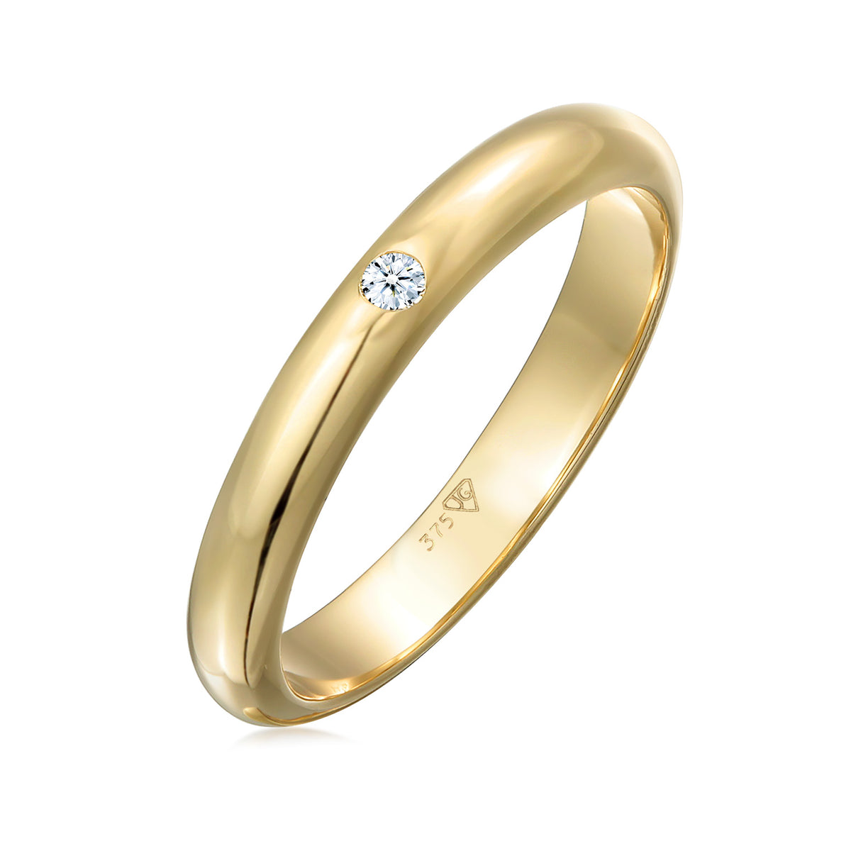 Weiß - Elli DIAMONDS | Verlobungsring | Diamant ( Weiß, 0,03 ct ) | 375 Gelbgold