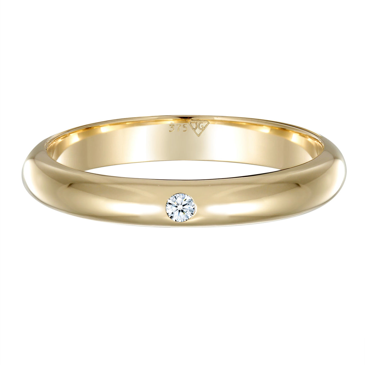 Weiß - Elli DIAMONDS | Verlobungsring | Diamant ( Weiß, 0,03 ct ) | 375 Gelbgold