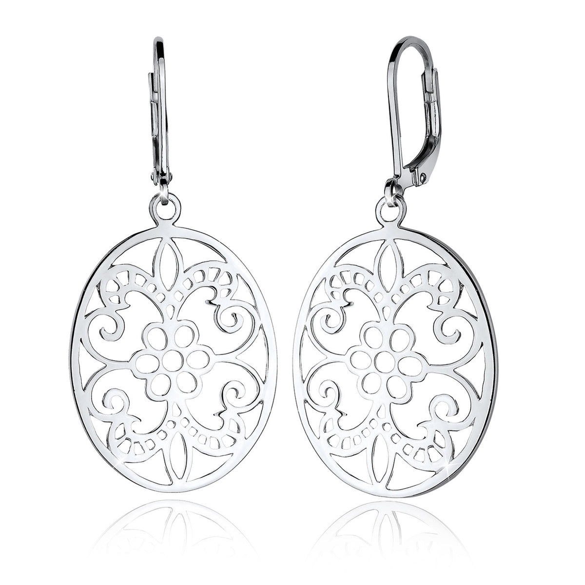Silber - Elli | Ohrhänger Ornament | 925er Sterling Silber