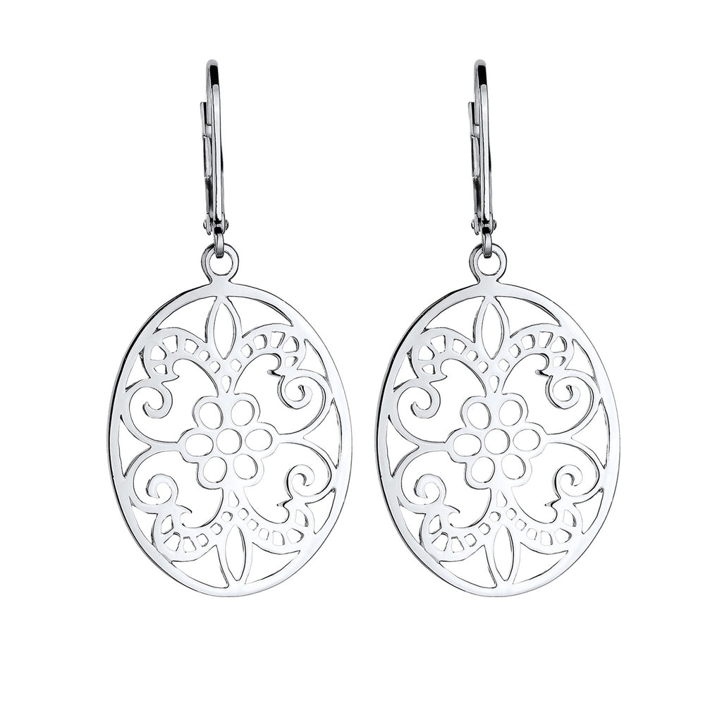 Silber - Elli | Ohrhänger Ornament | 925er Sterling Silber