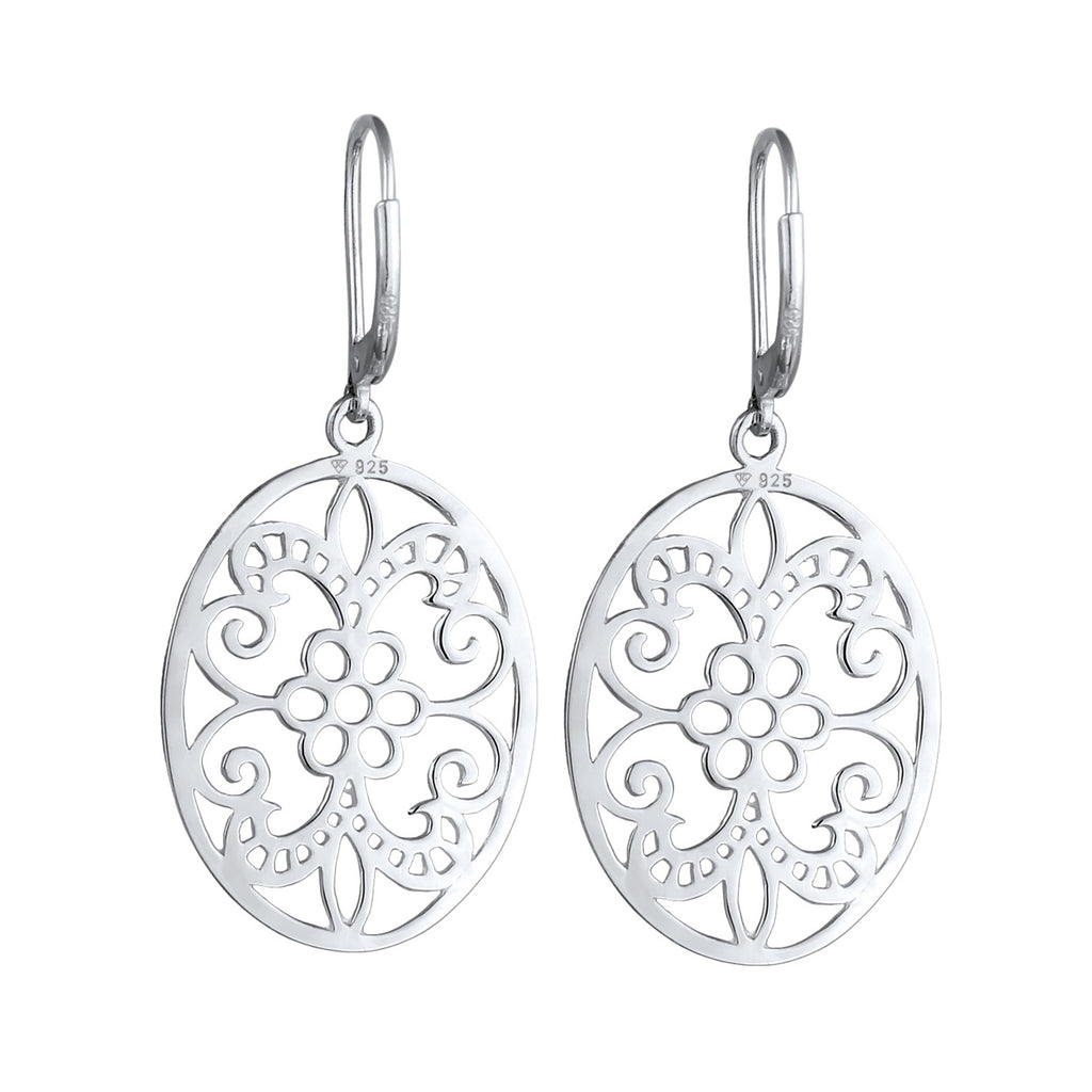 Silber - Elli | Ohrhänger Ornament | 925er Sterling Silber