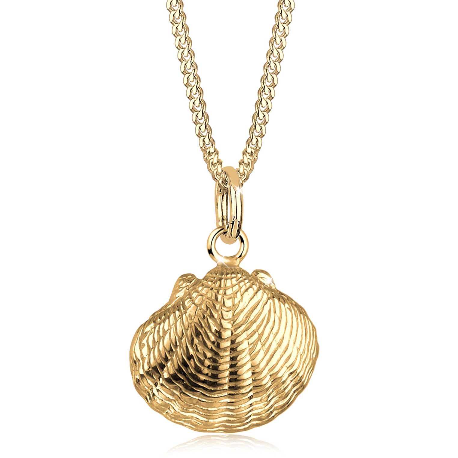Gold - Elli | Halskette Muschel | 925 Sterling Silber vergoldet