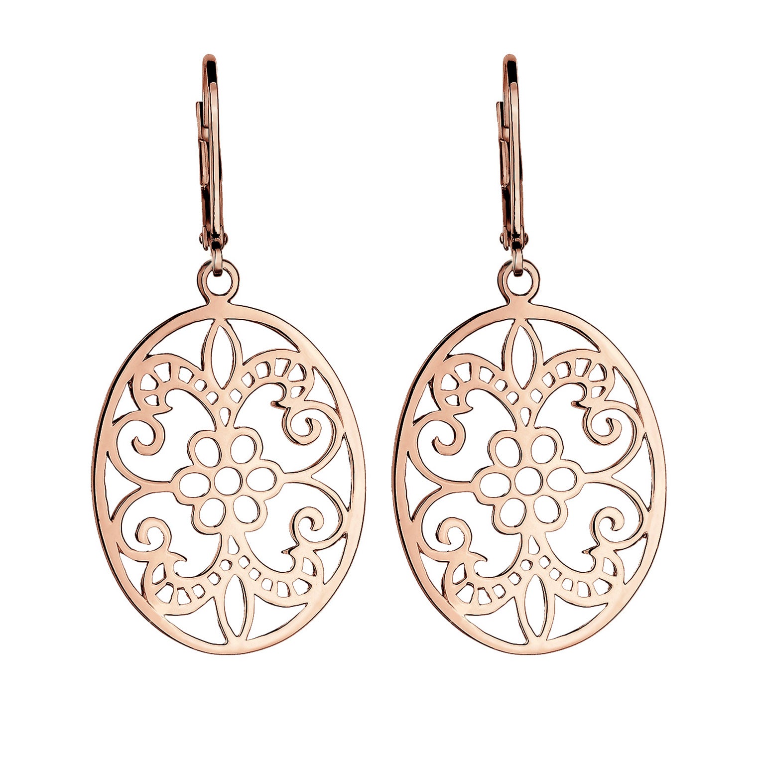 Roségold - Elli | Ohrhänger Ornament | 925 Sterling Silber Rosegold