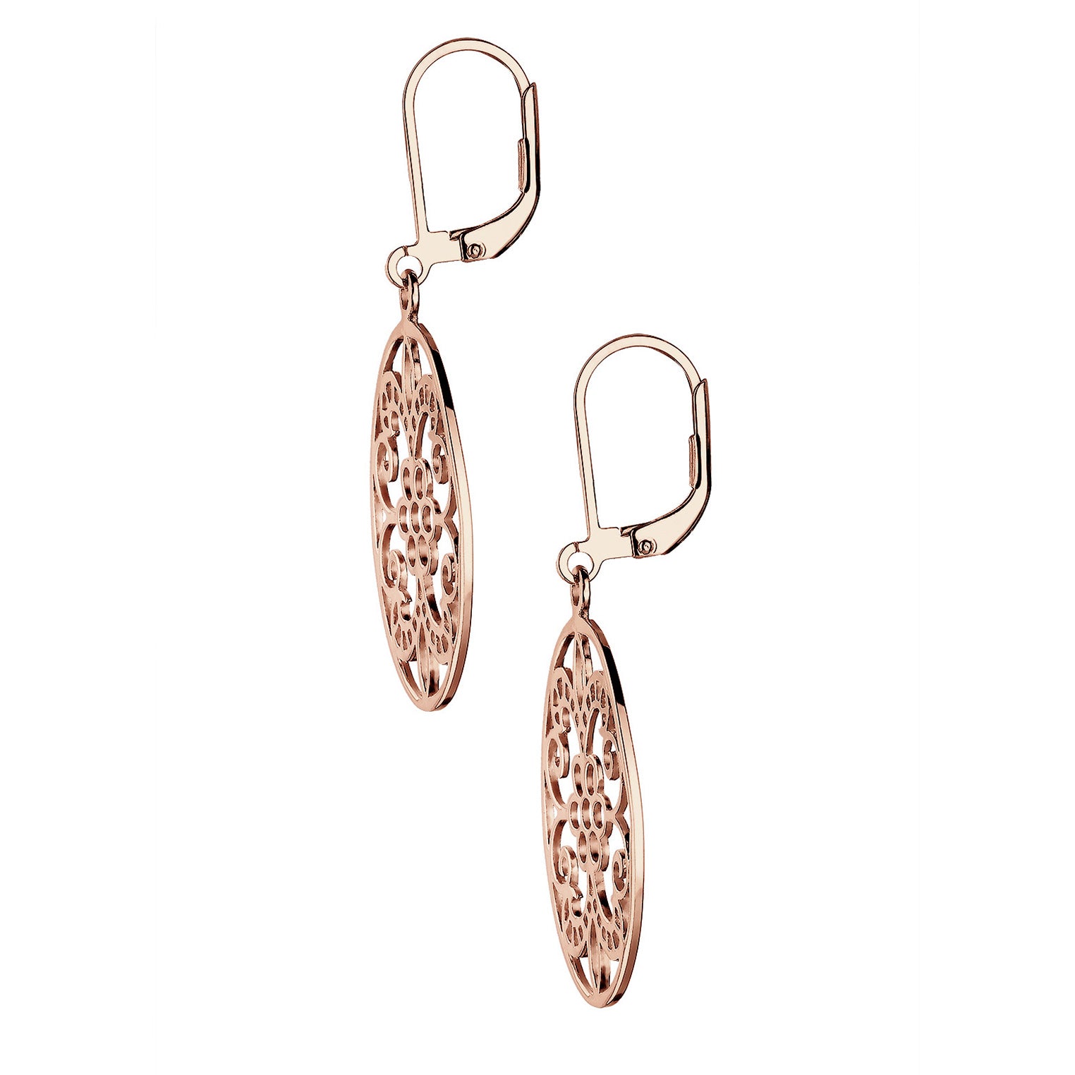 Roségold - Elli | Ohrhänger Ornament | 925 Sterling Silber Rosegold