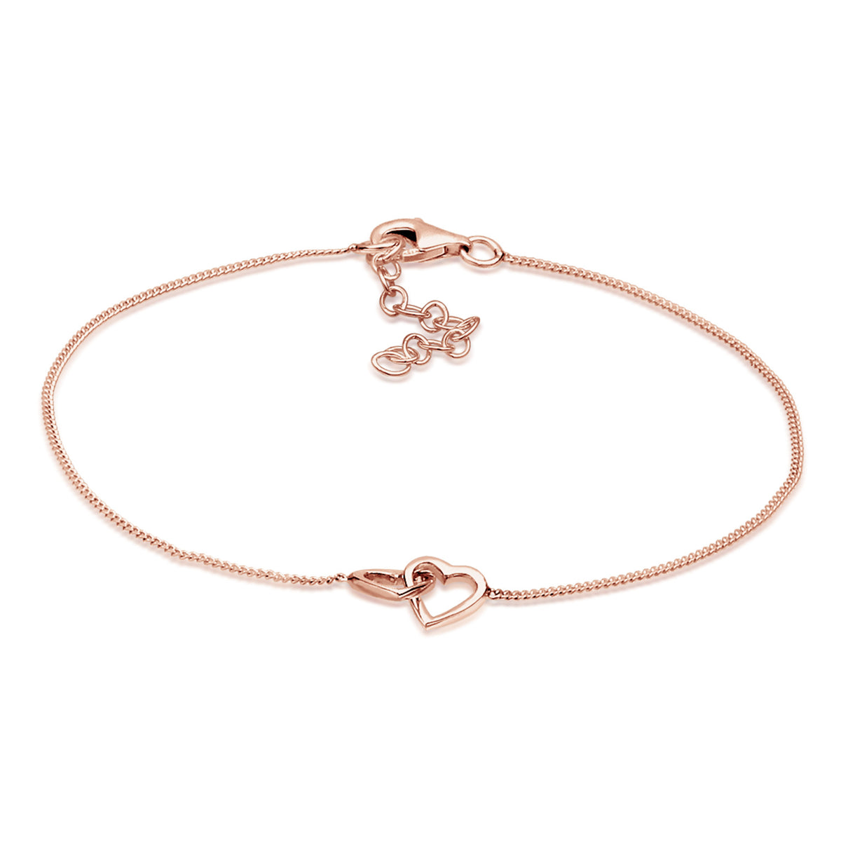 Roségold - Elli | Armband Herz | 925 Sterling Silber Rosegold