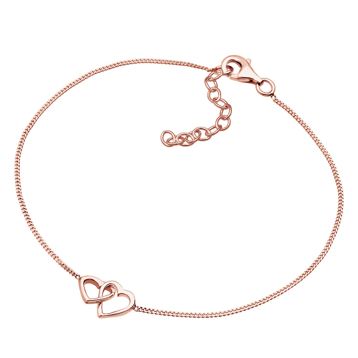 Roségold - Elli | Armband Herz | 925 Sterling Silber Rosegold