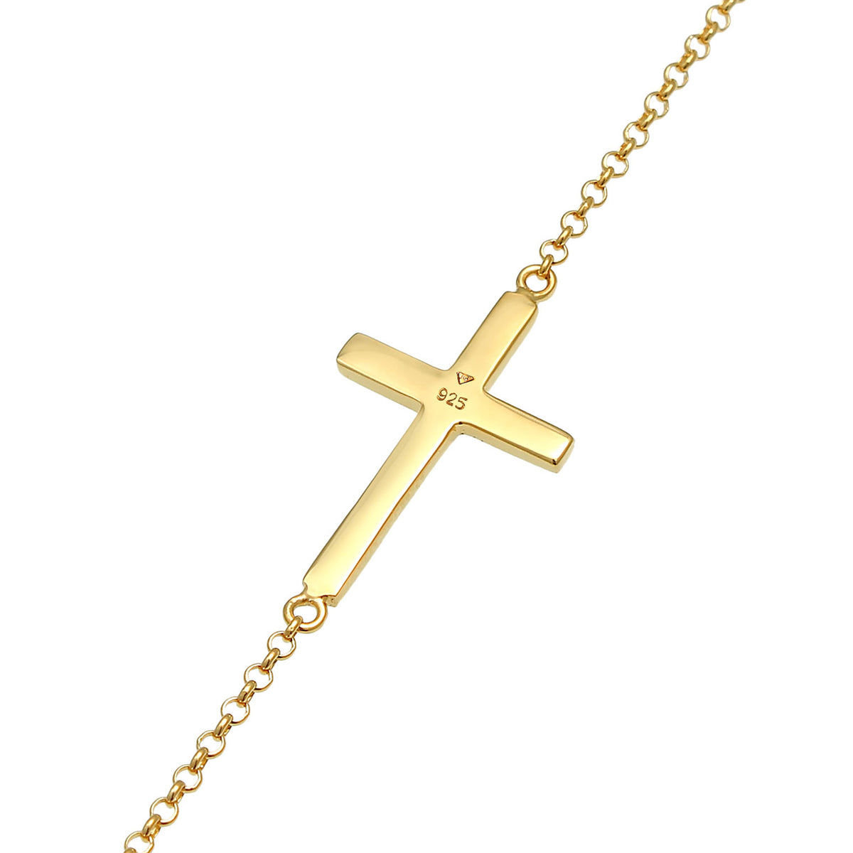 Gold - Elli | Armband Kreuz | 925 Sterling Silber vergoldet