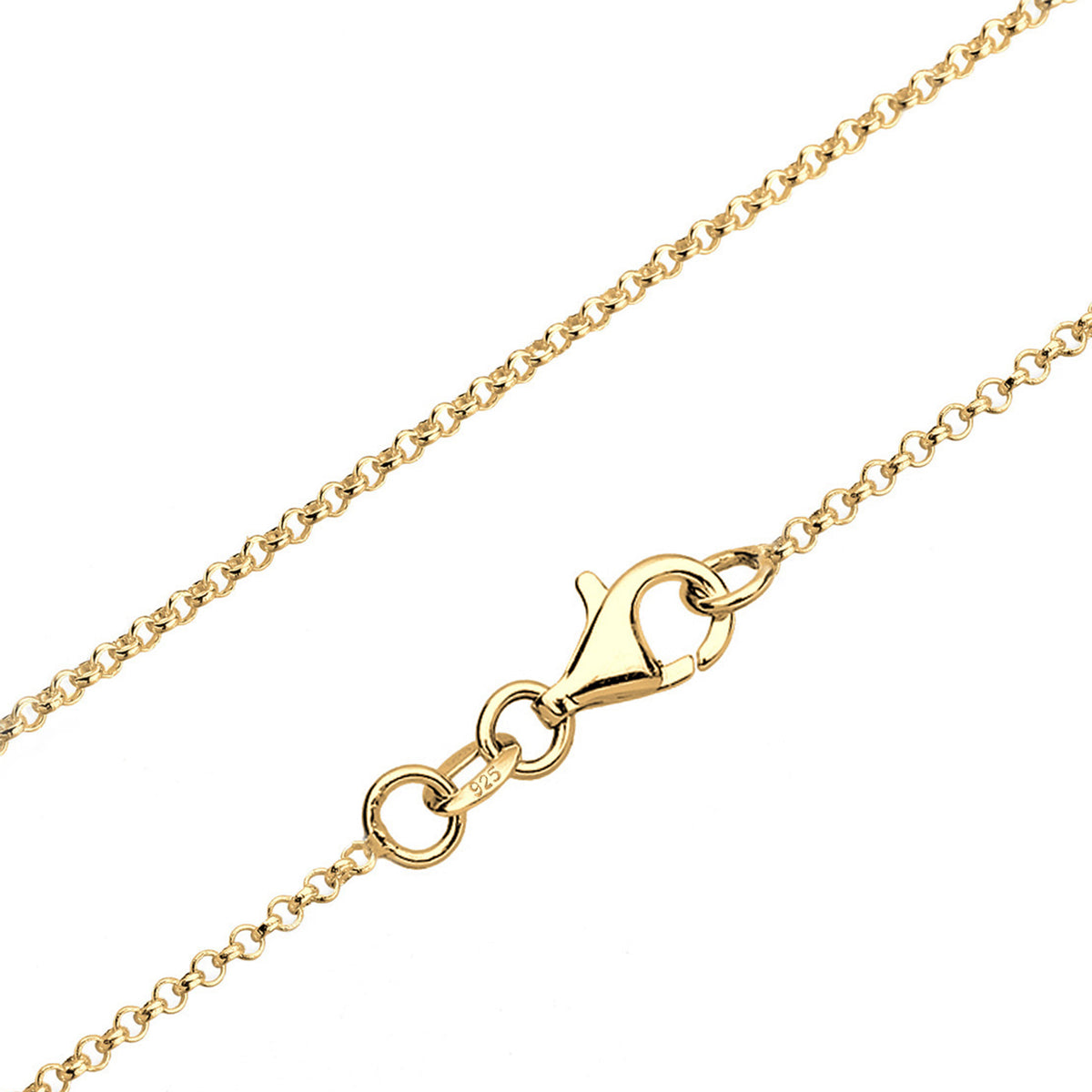 Gold - Elli | Glieder-Halskette Kreuz | 925 Sterling Silber vergoldet