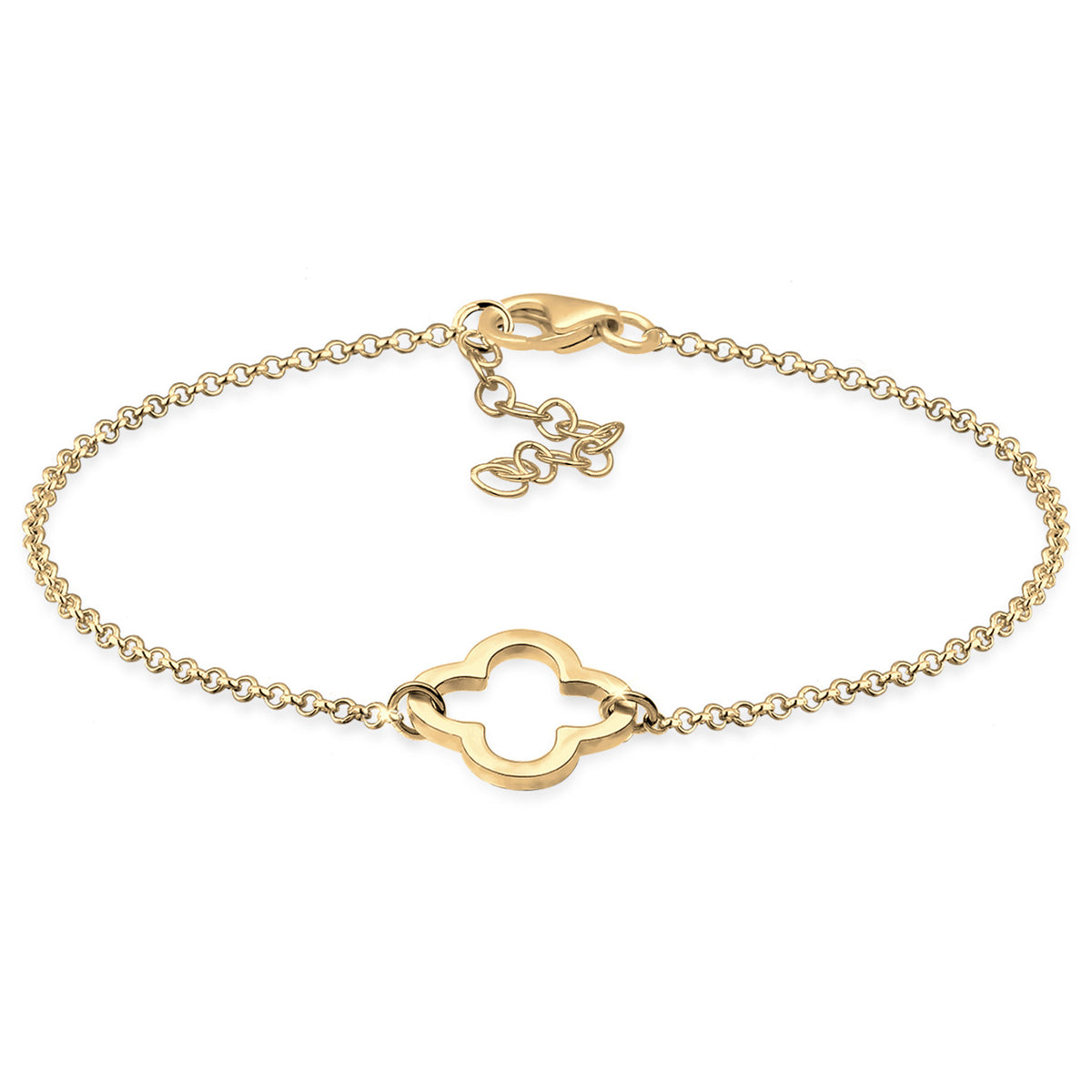 Gold - Elli | Armband Kleeblatt | 925 Sterling Silber vergoldet
