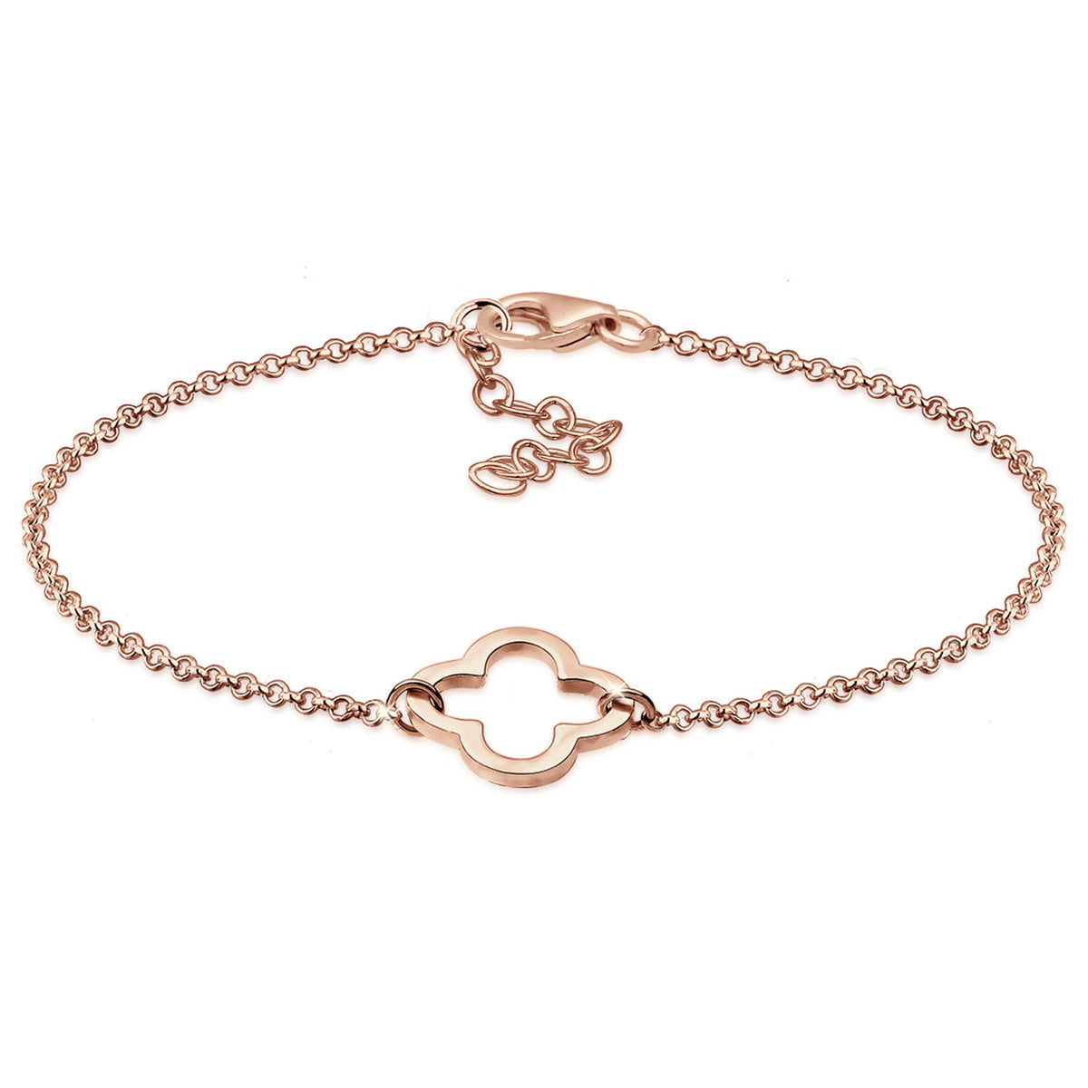 Roségold - Elli | Armband Kleeblatt | 925 Sterling Silber Rosegold