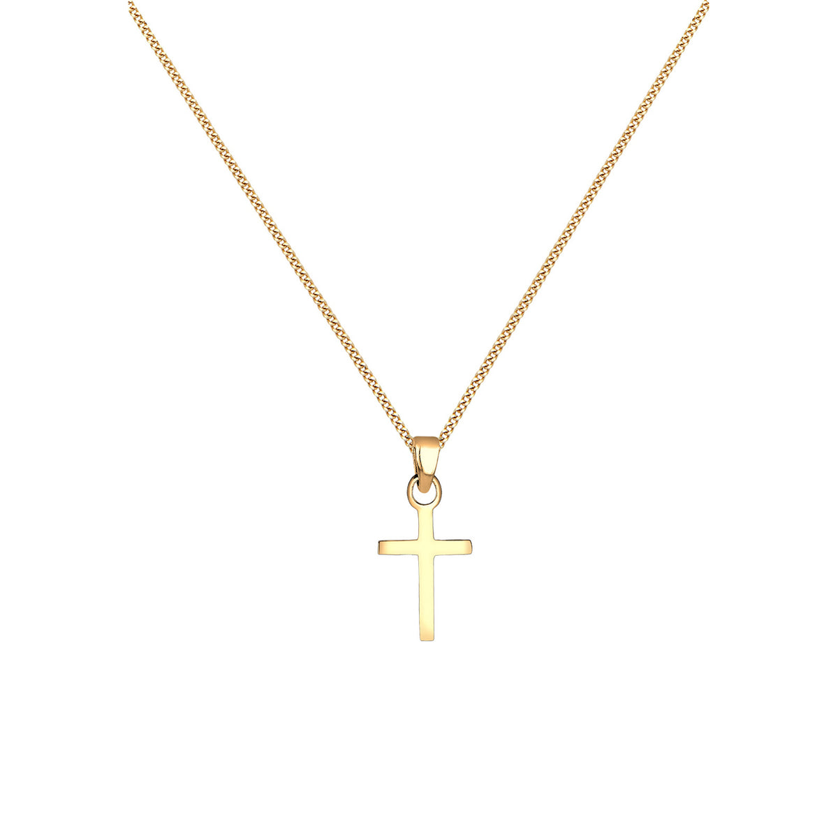 Gold - Elli PREMIUM | Halskette Kreuz | 585 Gelbgold