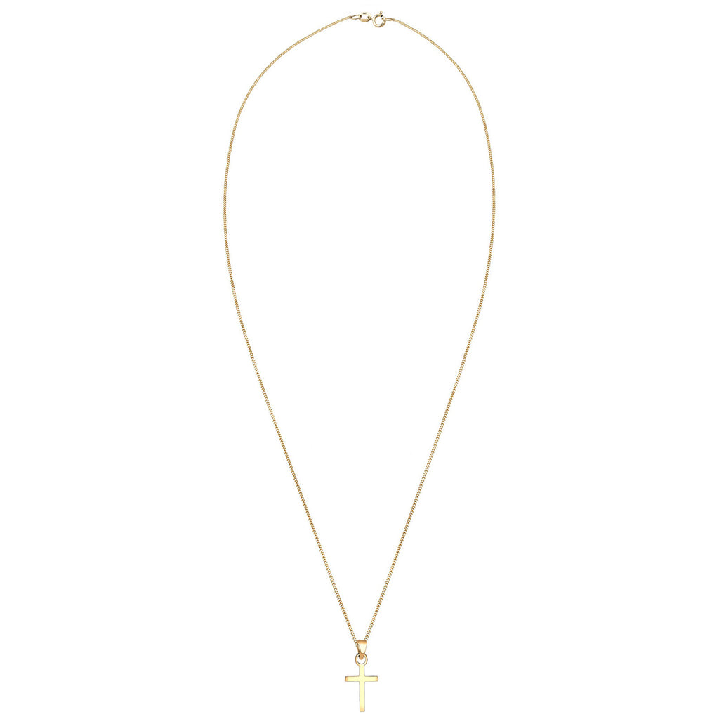 Gold - Elli PREMIUM | Halskette Kreuz | 585 Gelbgold