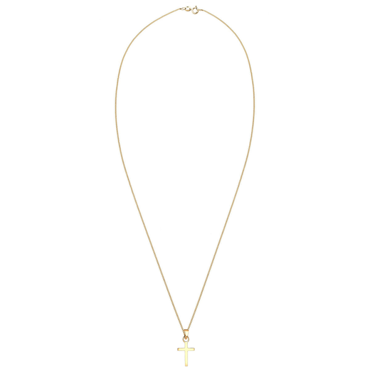 Gold - Elli PREMIUM | Halskette Kreuz | 585 Gelbgold