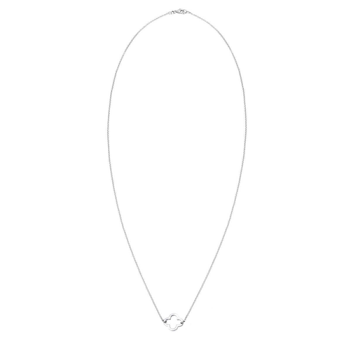 Silber - Elli | Halskette Kleeblatt Cut-Out | 925er Sterling Silber