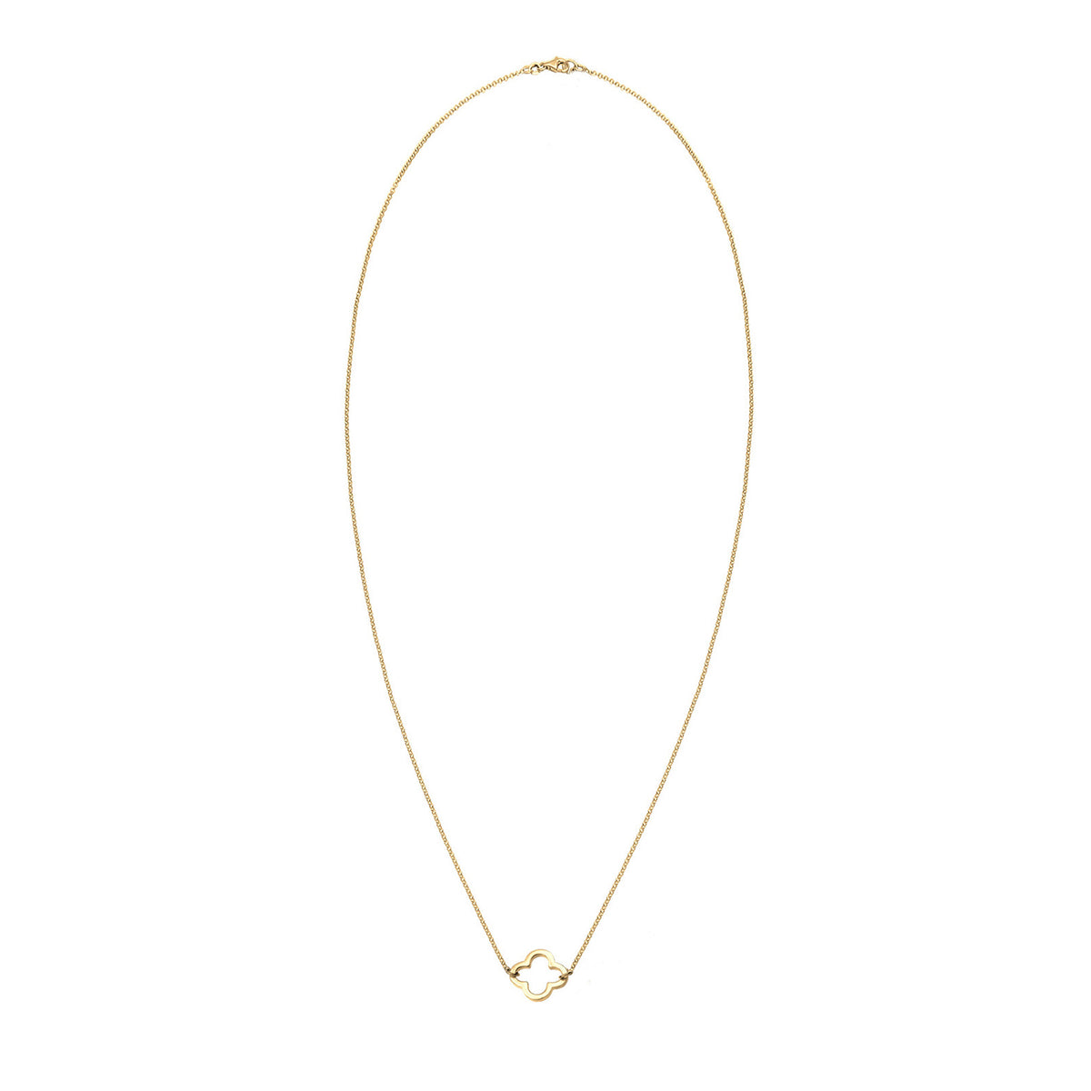 Gold - Elli | Halskette Kleeblatt Cut-Out | 925er Sterling Silber vergoldet