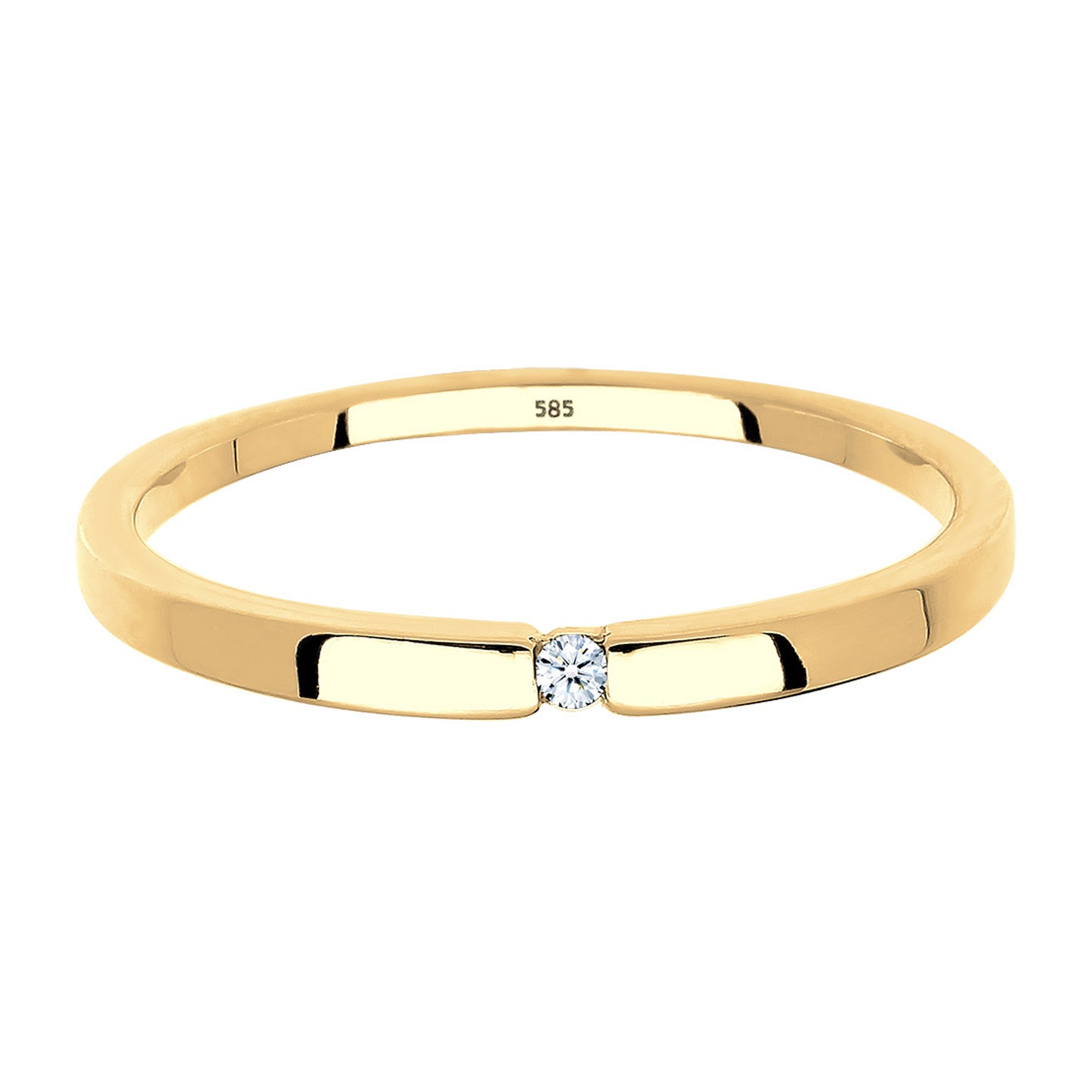 Weiß - Elli DIAMONDS | Verlobungsring | Diamant ( Weiß, 0,015 ct ) | 585 Gelbgold