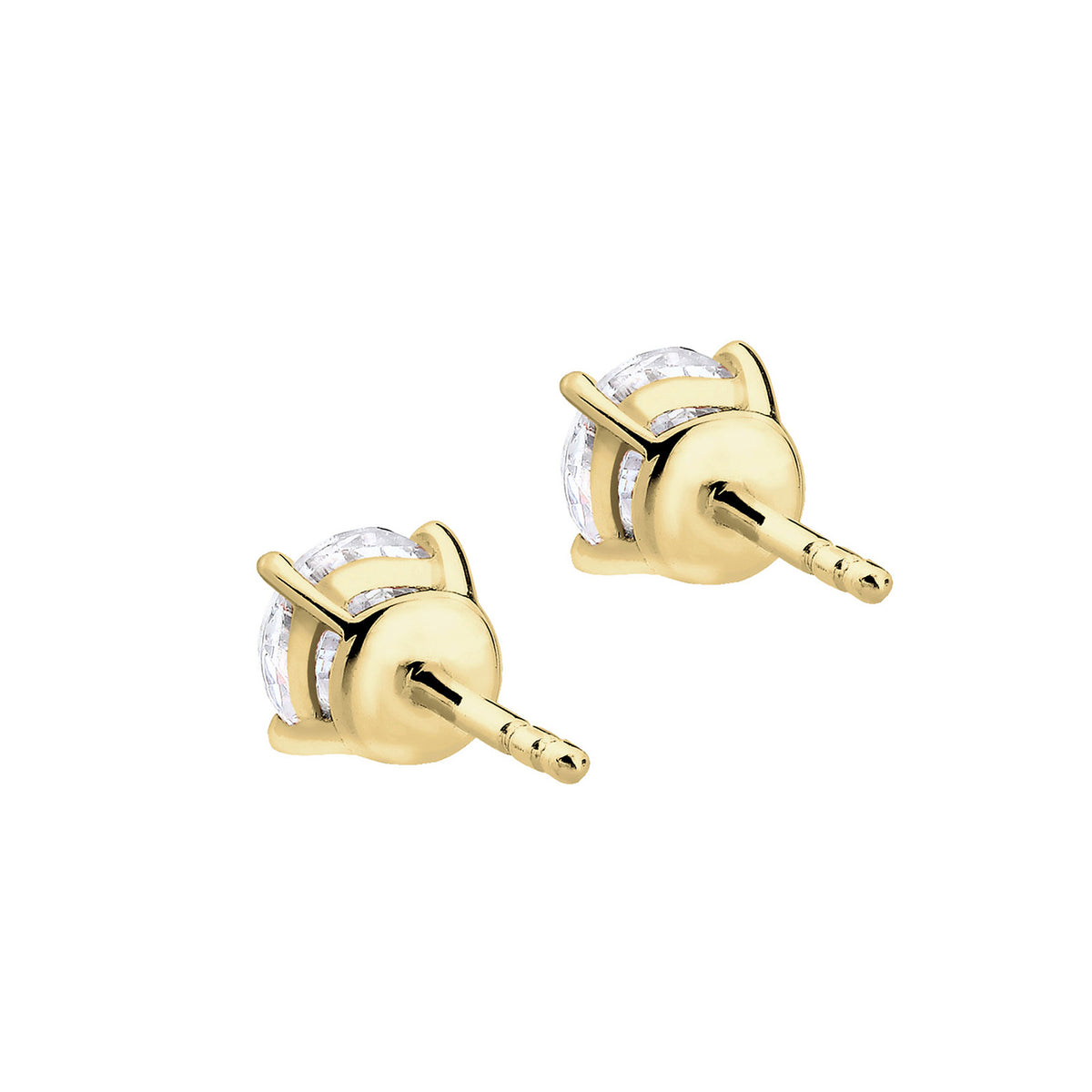 Weiß - Elli PREMIUM | Ohrstecker | Zirkonia ( Weiß ) | 375 Gelbgold