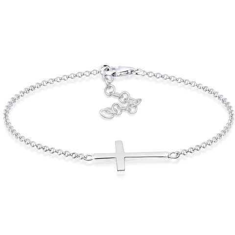 Silber - Elli | Armband Kreuz | 925er Sterling Silber