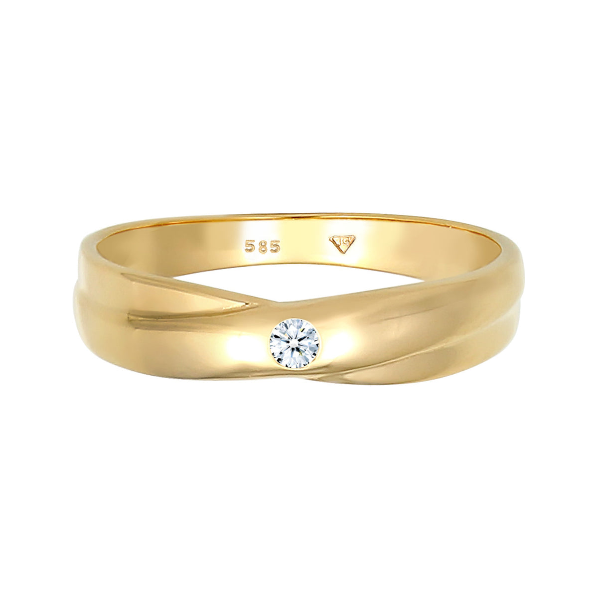 Gold - Elli DIAMONDS | Verlobungsring | Diamant ( Weiß, 0,03 ct ) | 585 Gelbgold