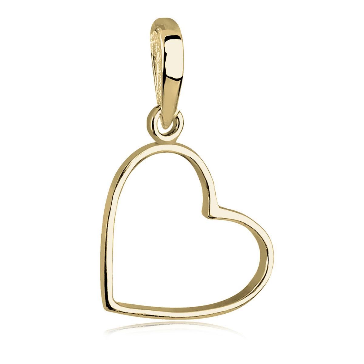 Gold - Elli PREMIUM | Anhänger Herz | 375 Gelbgold