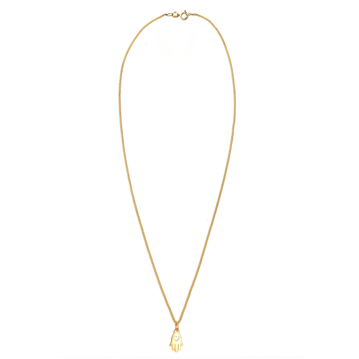 Gold - Elli PREMIUM | Halskette Hamsa Hand | 585 Gelbgold