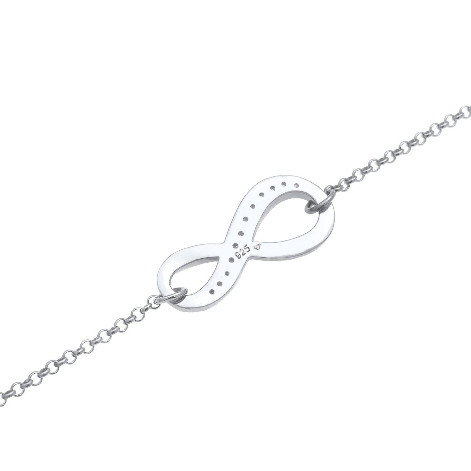 Weiß - Elli | Armband Infinity | Zirkonia ( Weiß ) | 925er Sterling Silber