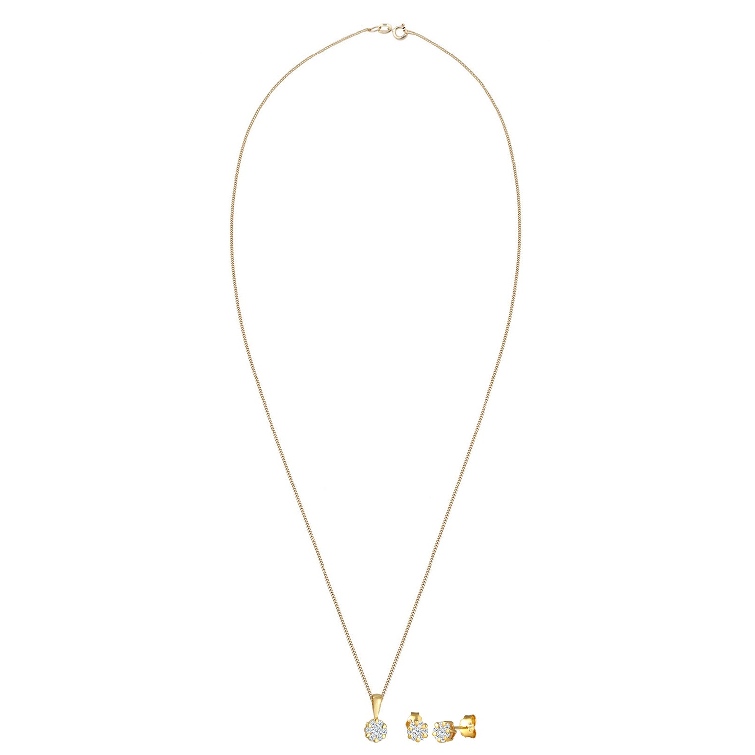 Gold - Elli DIAMONDS | Schmuckset  | Diamant ( Weiß, 0,36 ct ) | 585 Gelbgold