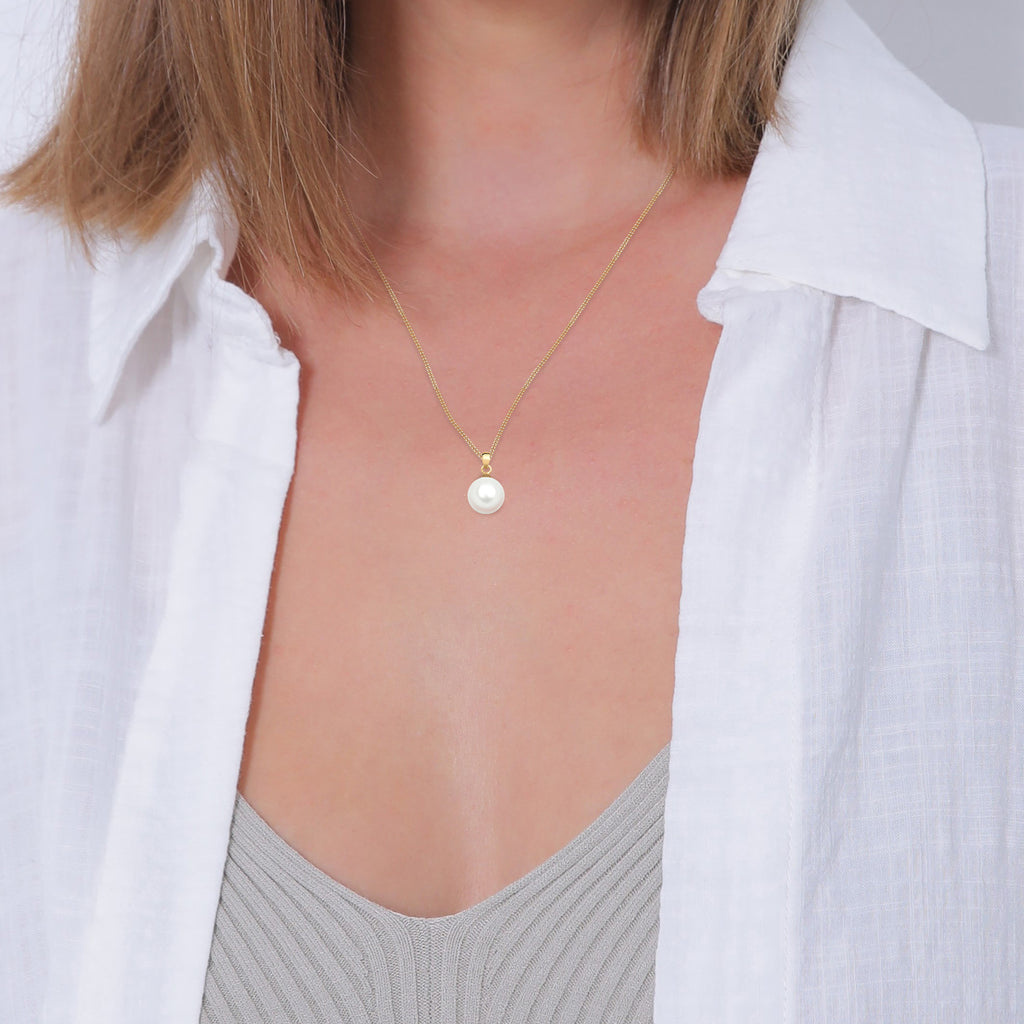 Gold - Elli PREMIUM | Halskette | Perle | 585 Gelbgold