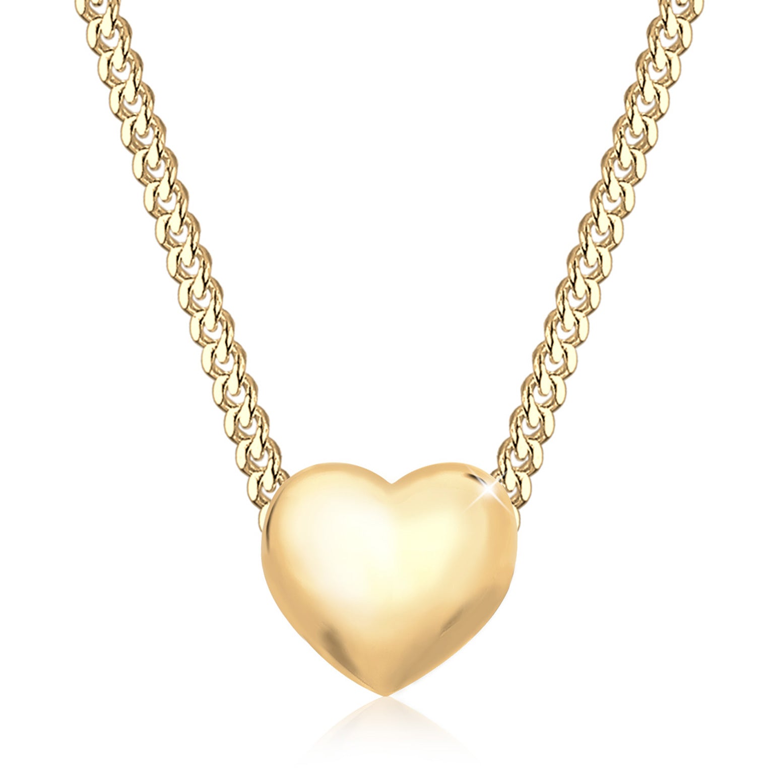 Gold - Elli PREMIUM | Halskette Herz | 585 Gelbgold