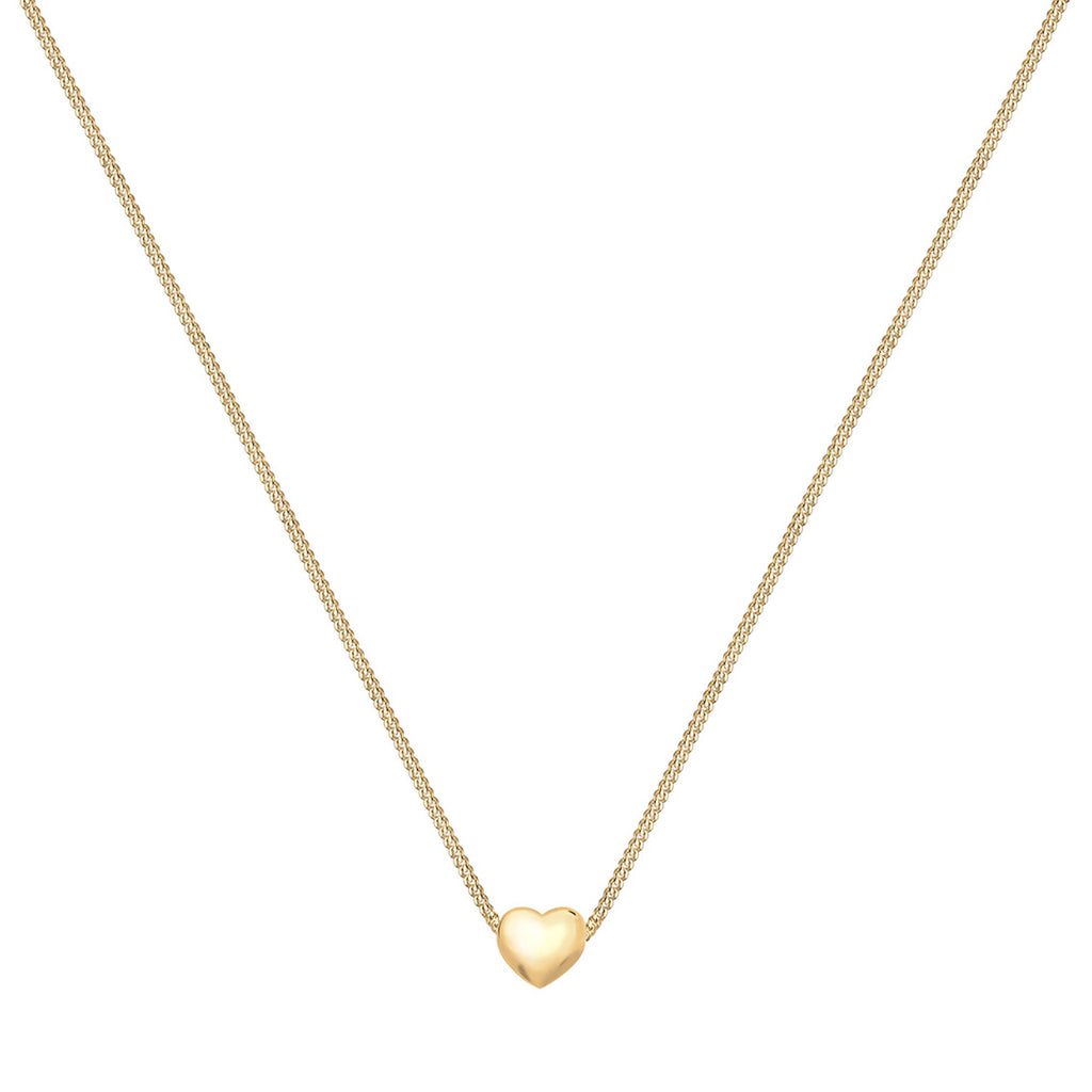 Gold - Elli PREMIUM | Halskette Herz Anhänger | 585 Gelbgold