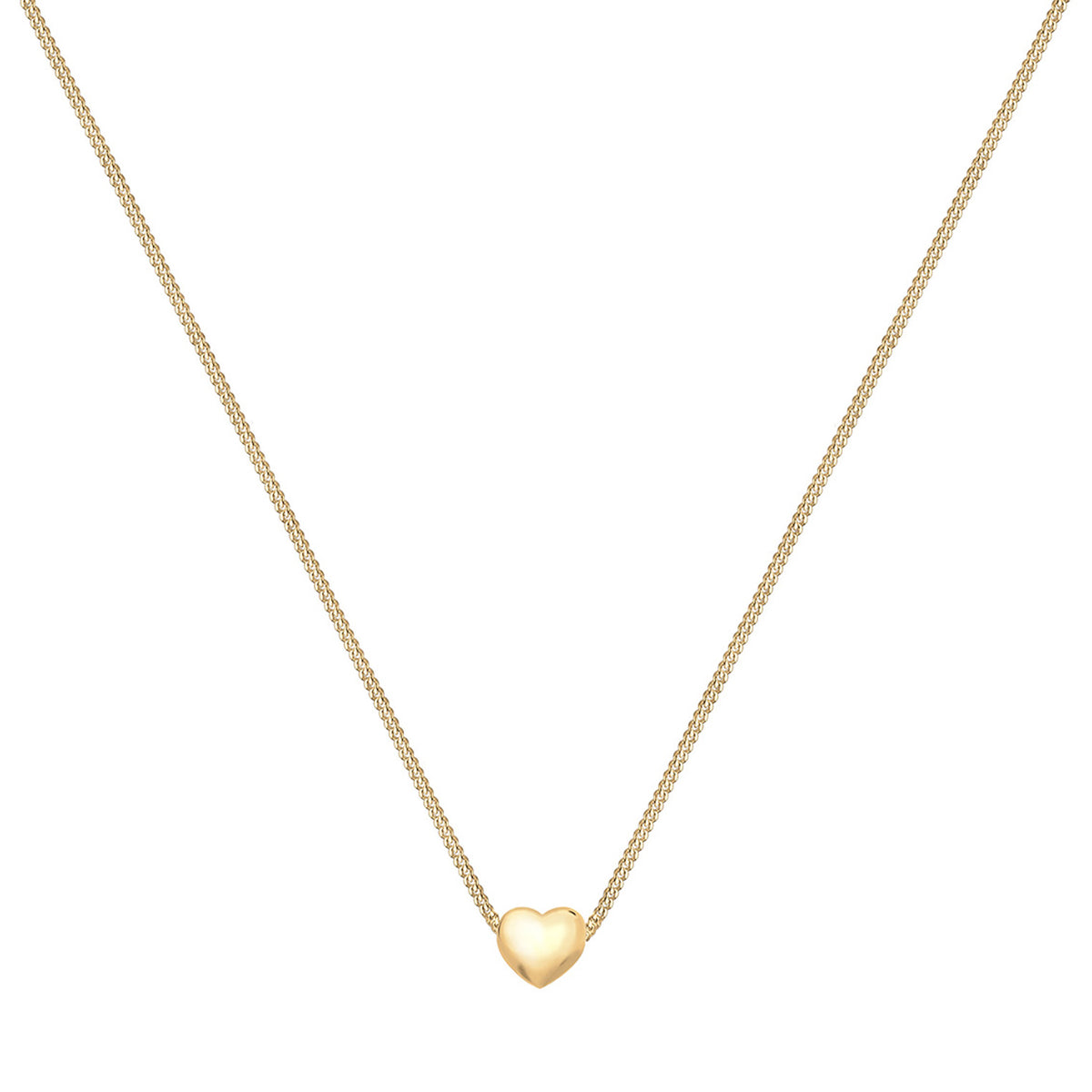 Gold - Elli PREMIUM | Halskette Herz Anhänger | 585 Gelbgold