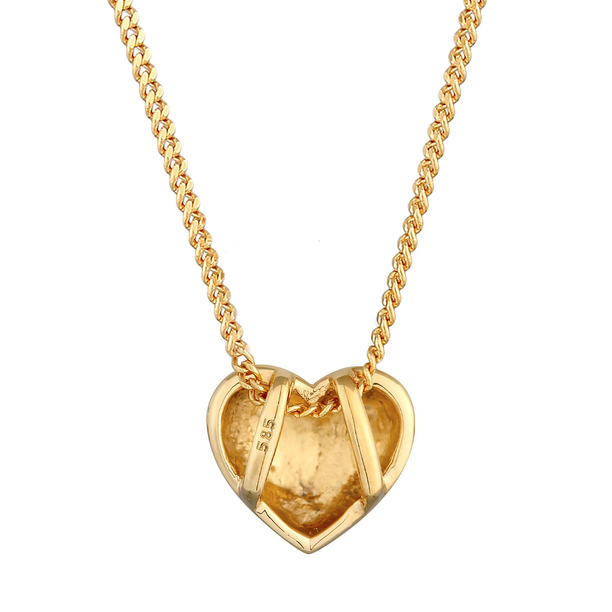 Gold - Elli PREMIUM | Halskette Herz Anhänger | 585 Gelbgold