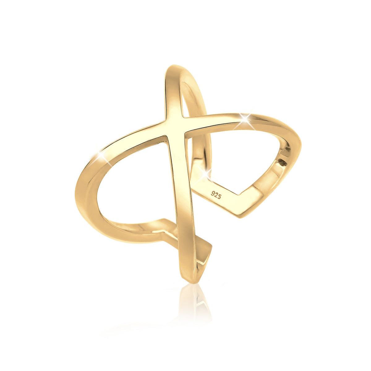 Gold - Elli | Ring Geo | 925 Sterling Silber vergoldet