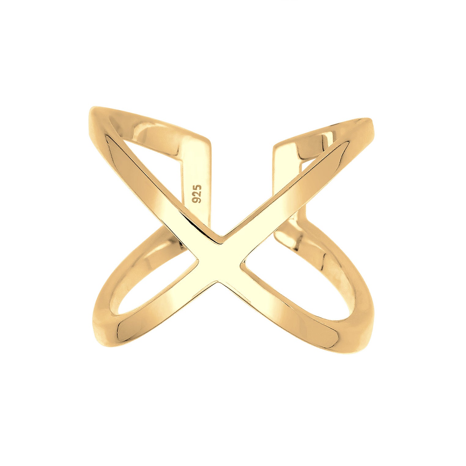 Gold - Elli | Ring Geo | 925 Sterling Silber vergoldet