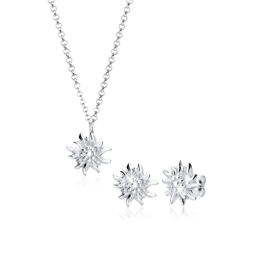 Silber - Elli | Schmuckset  Edelweiss | 925er Sterling Silber