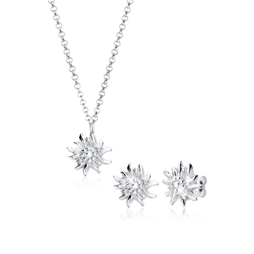Silber - Elli | Schmuckset  Edelweiss | 925er Sterling Silber